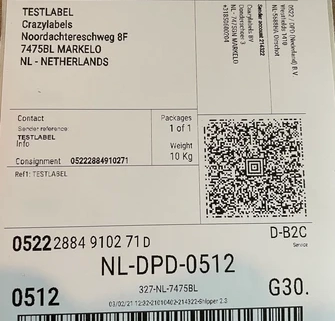 Wat staat er op een retourlabel